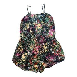 Victoria’s Secret Pink dark floral romper. Size L